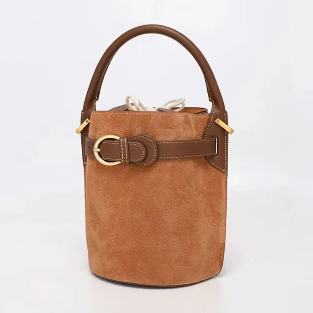 Bolso tote tipo cubo de PU morado de gran capacidad - imagen 2