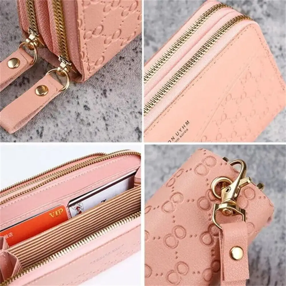 Cartera larga mujer piel PU con múltiples compartimentos y cremallera - imagen 3