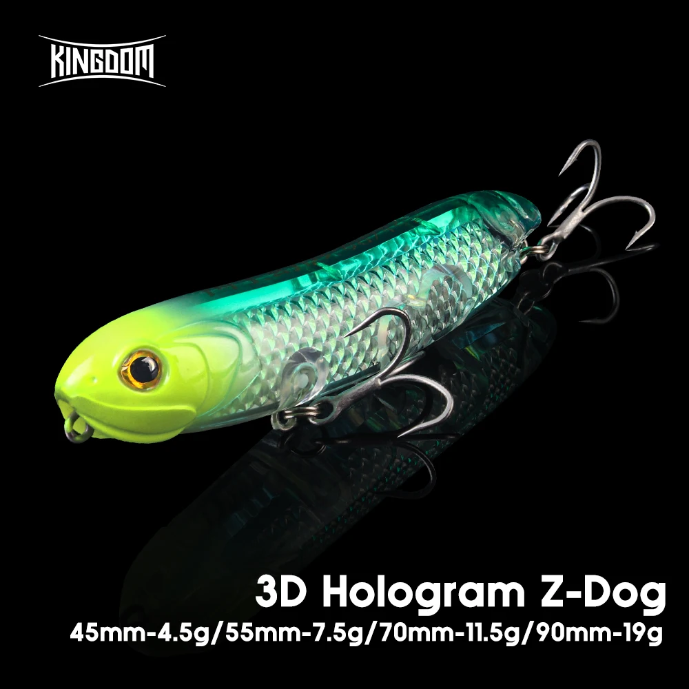 Kingdom Lápiz Topwater Zig Zag - Señuelo Holograma 3D - imagen 2