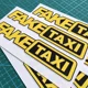 Pegatinas taxi para coche con diseño creativo personalizado de ventana