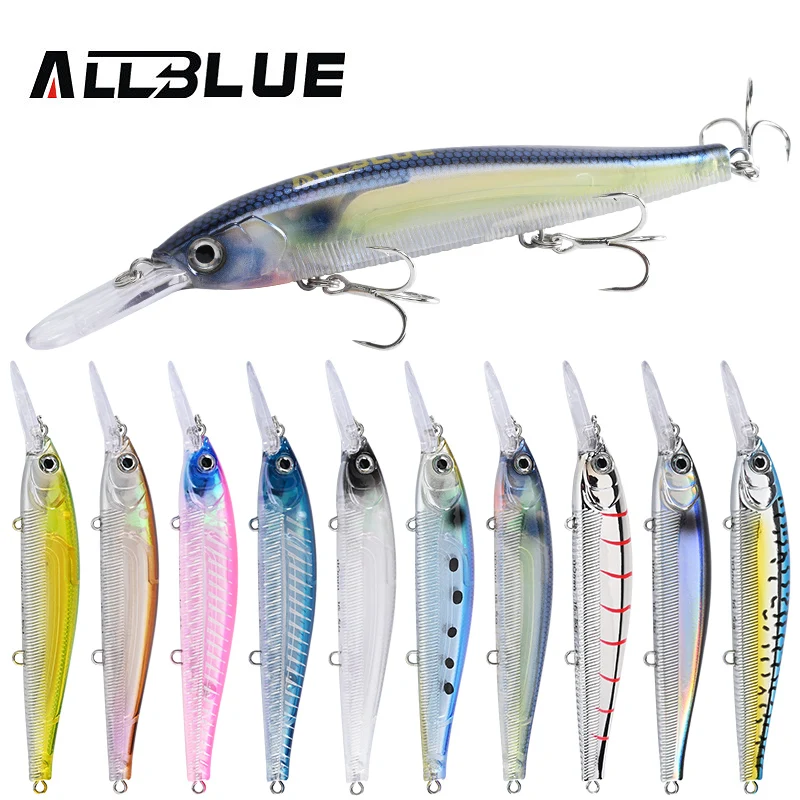 Allblue 3D Jerkbait Deep Wobbler 110 mm hundimiento lento - imagen 2