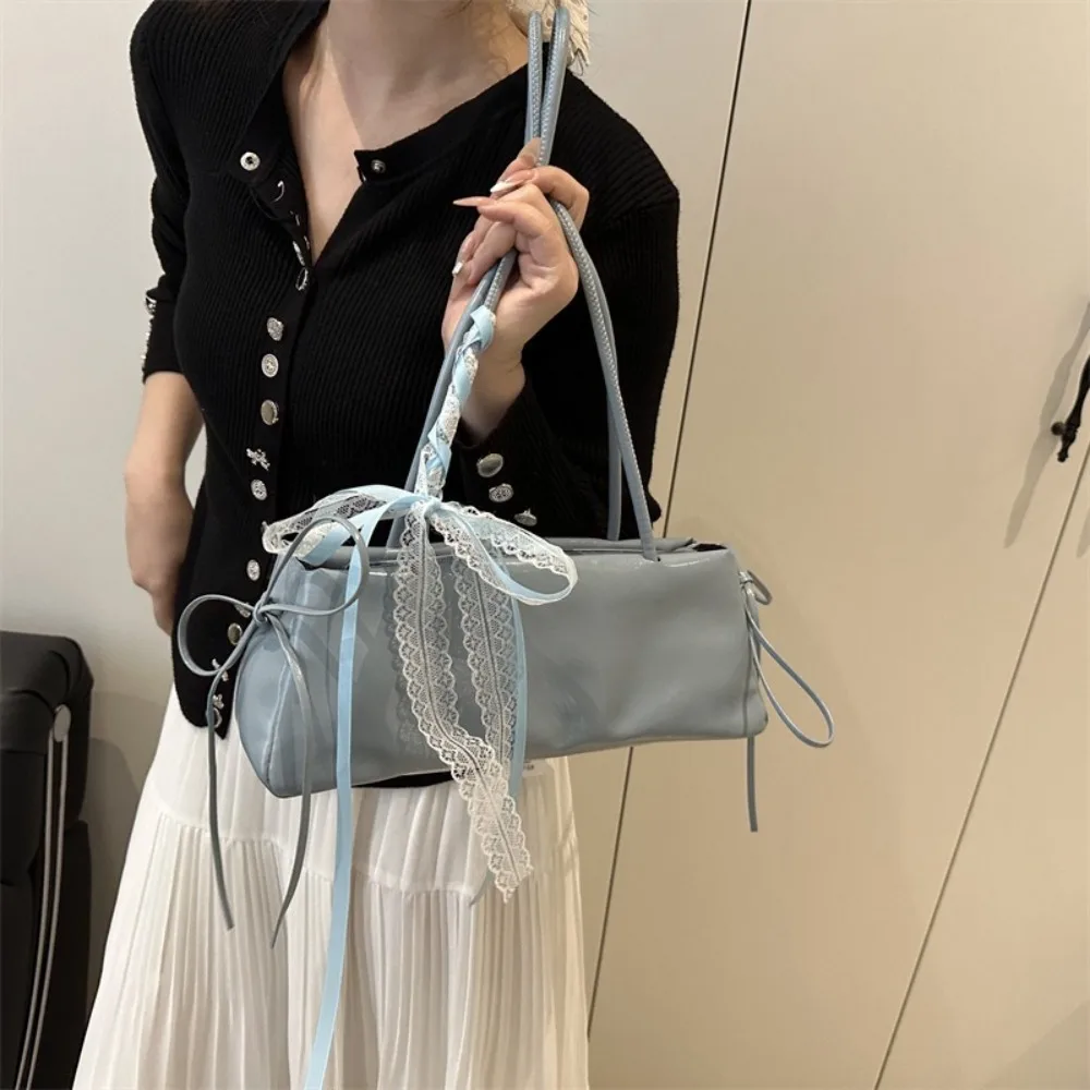 Bandolera con lazo en piel PU, bolso cuadrado pequeño para mujer - imagen 5