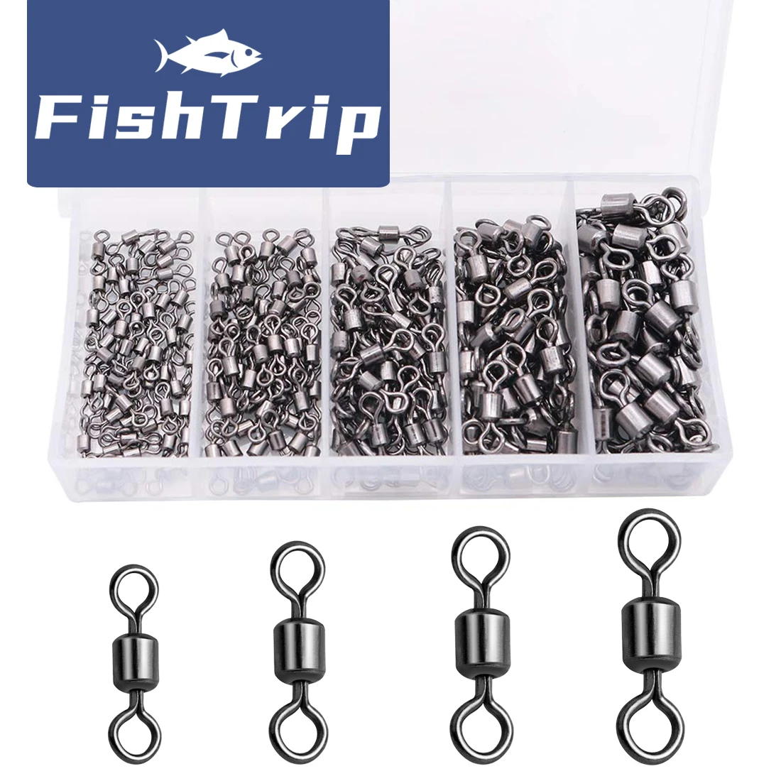 Giratorios FishTrip en su embalaje original