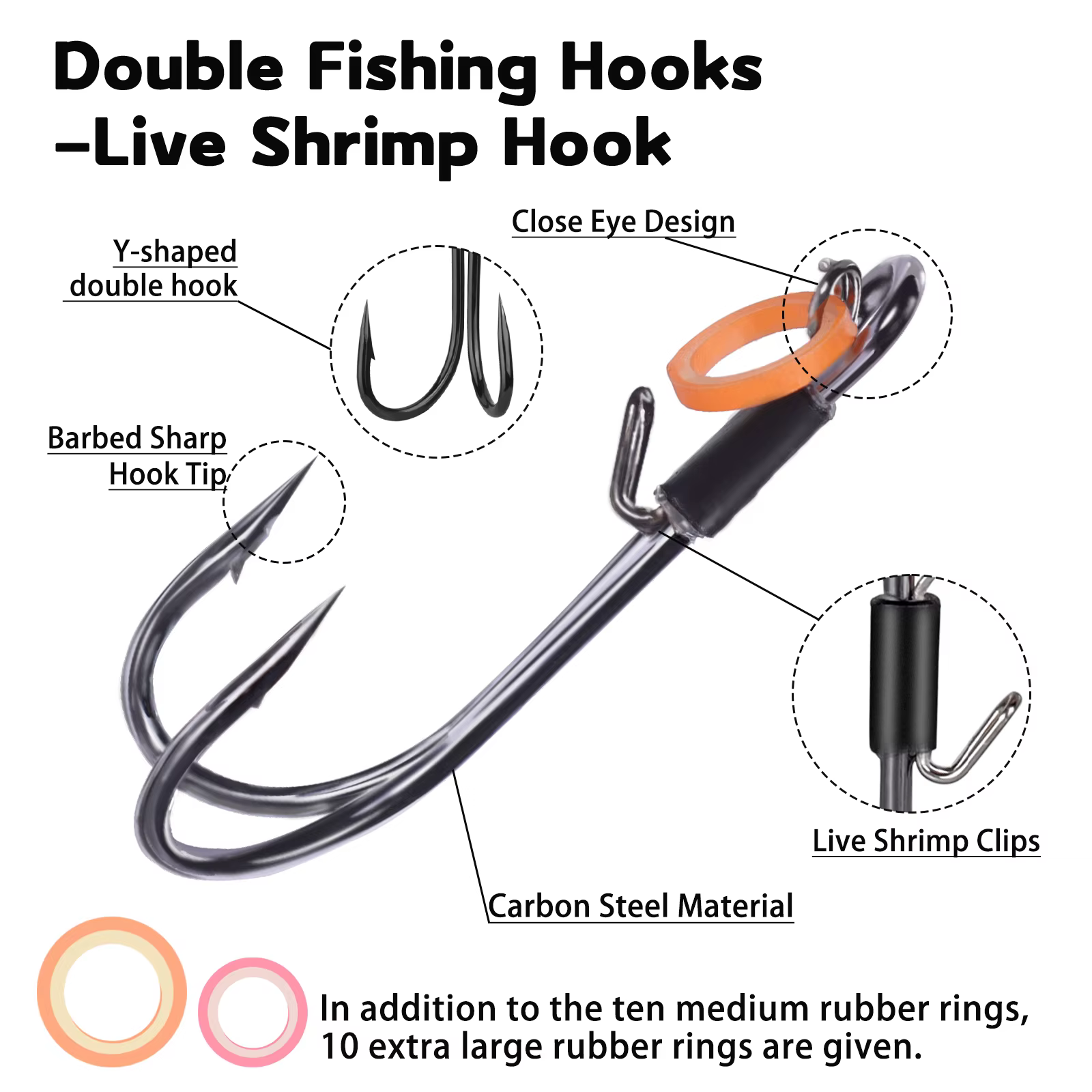 Anzuelo Doble FishTrip para Camarones Vivos – Soporte Flotante de Cebo - imagen 4