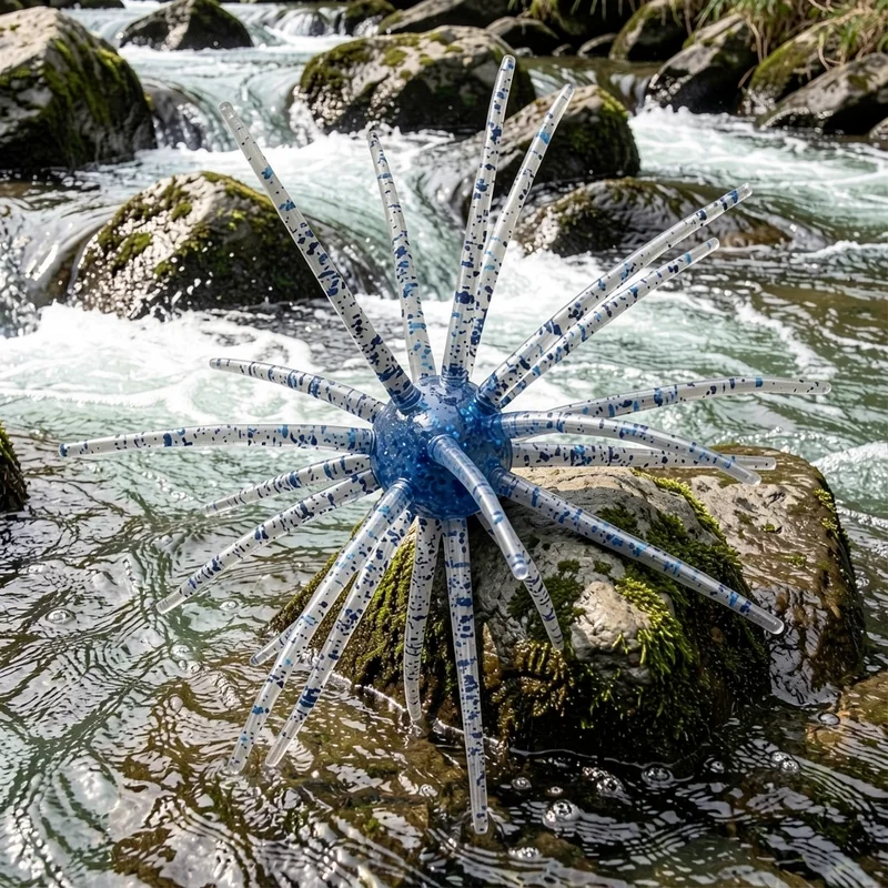 Señuelo de silicona para pesca en hielo estilo erizo de mar - imagen 4
