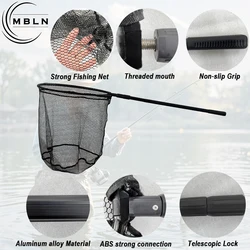 Red de aterrizaje plegable MBLN en aluminio para peces grandes