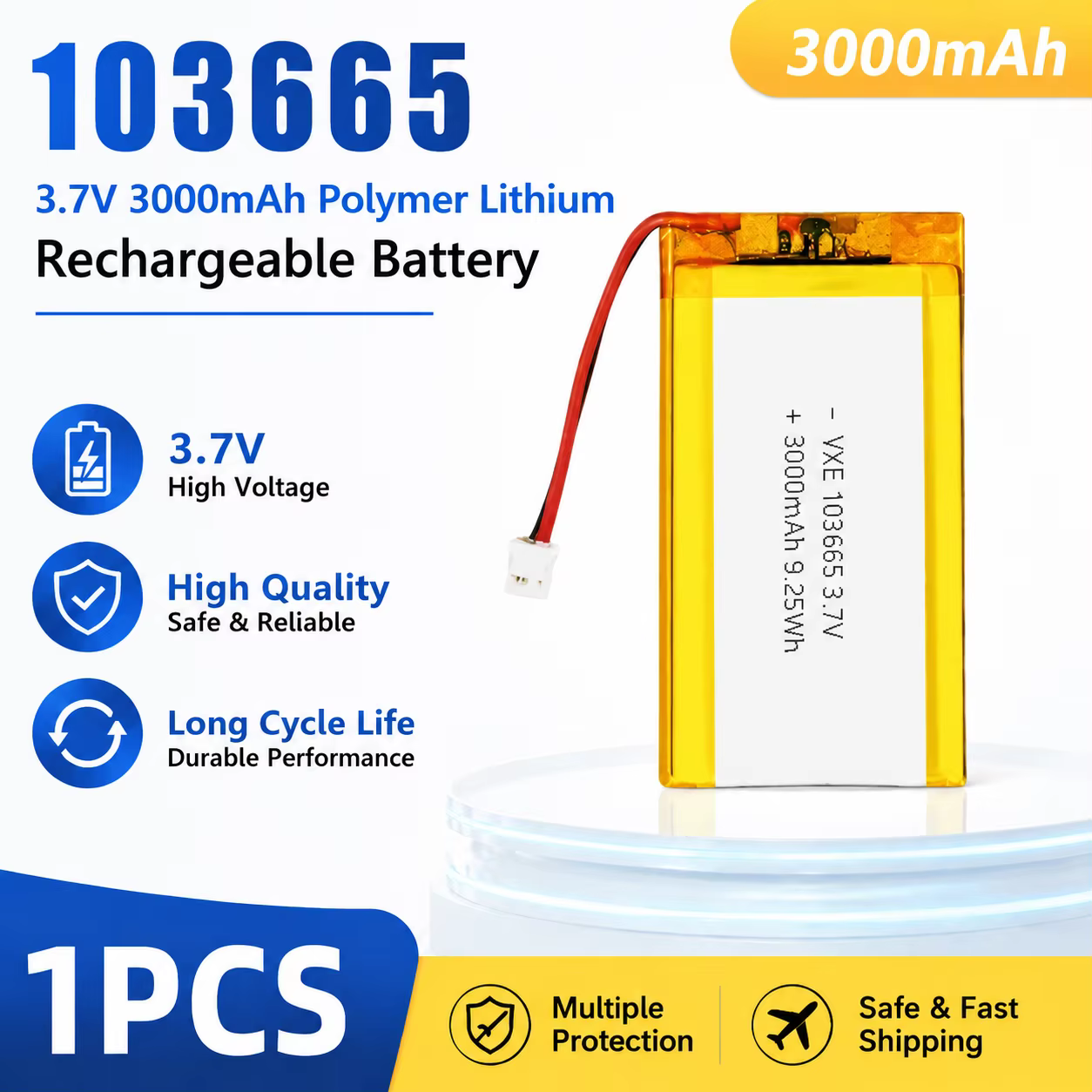 Batería LiPo recargable para cámara, GPS y auriculares - imagen 2