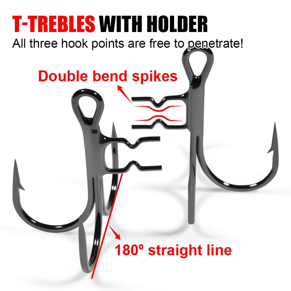Anzuelos Tridente T-Claw Spinpoler – Para Señuelos Blandos con Púas - imagen 5
