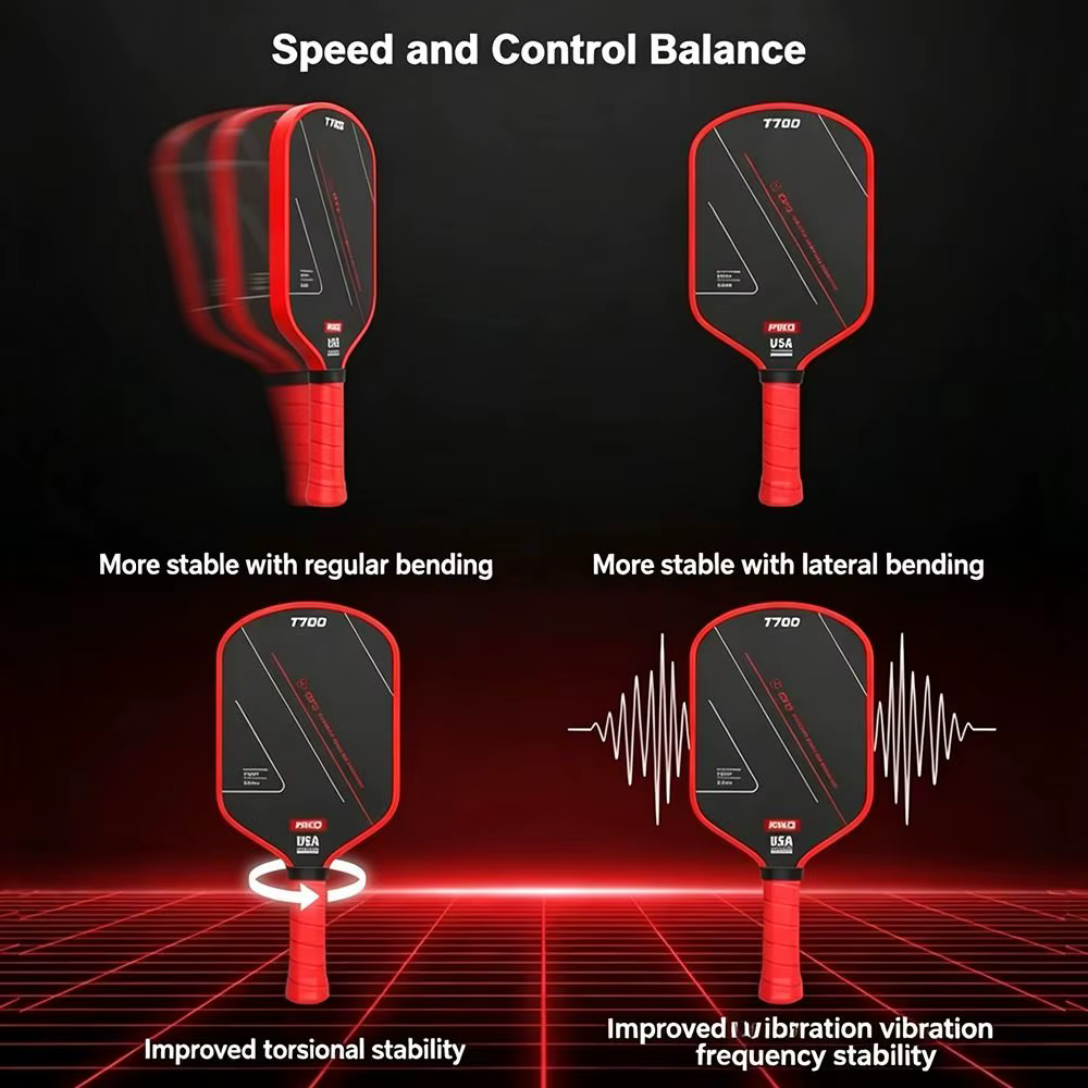 Paleta de Pickleball T700 Fibra de Carbono 16mm – Ligera y Duradera - imagen 3