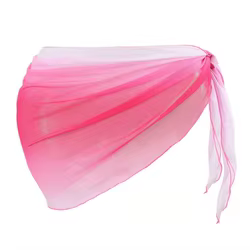 Vestido de playa gasa UPF degradado corto transparente
