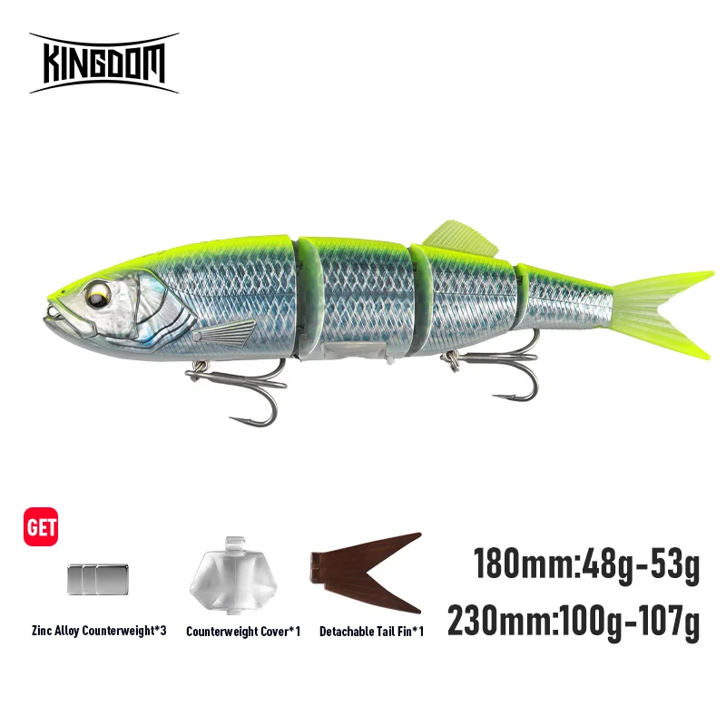Kingdom DIY señuelo articulado multiarticulado flotante y hundible