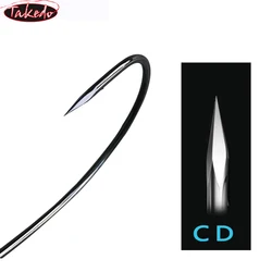TAKEDO Anzuelo Texas Rig níquel negro para carpa y lubina