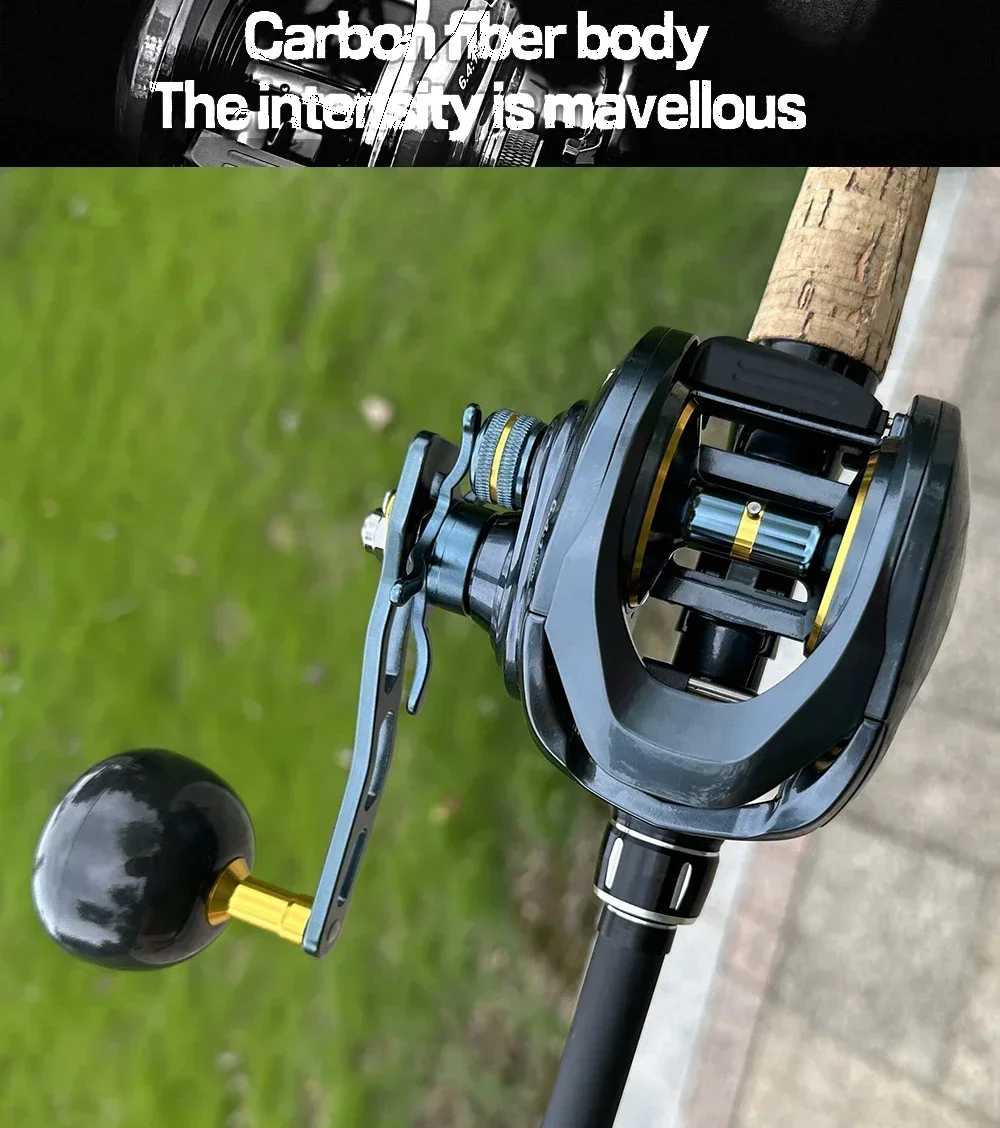 Carrete baitcasting ultraligero en acción