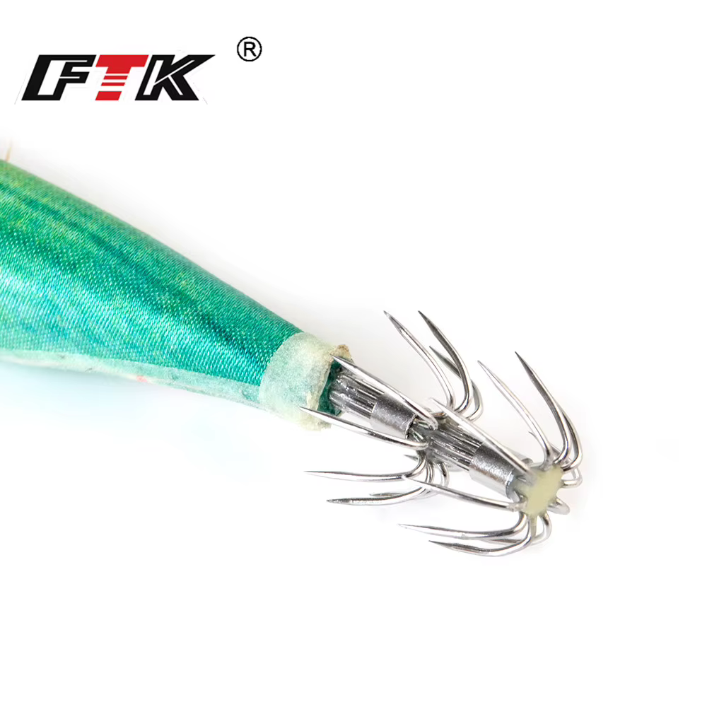 FTK Jig de Calamar Luminoso – Señuelo Artificial con Ojos 3D para Pesca en Mar - imagen 5