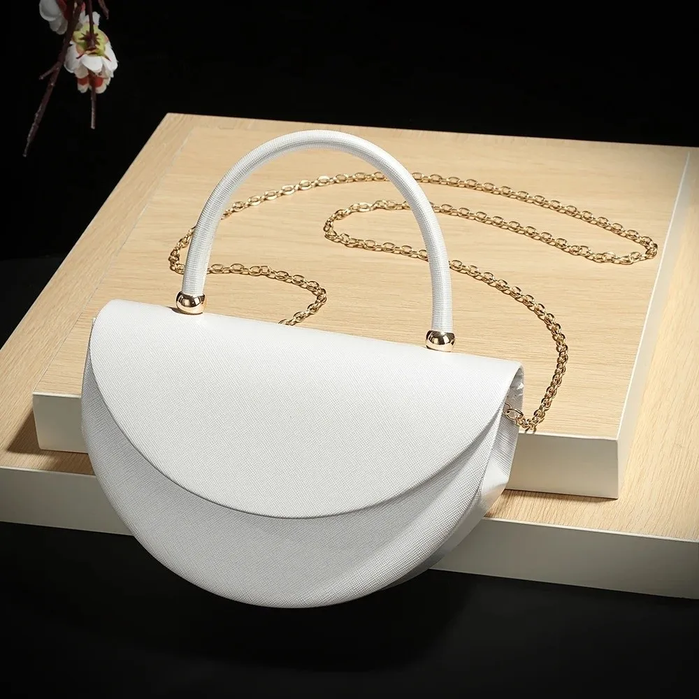 Bolso de fiesta cuadrado con brillo y adorno de media luna - imagen 4