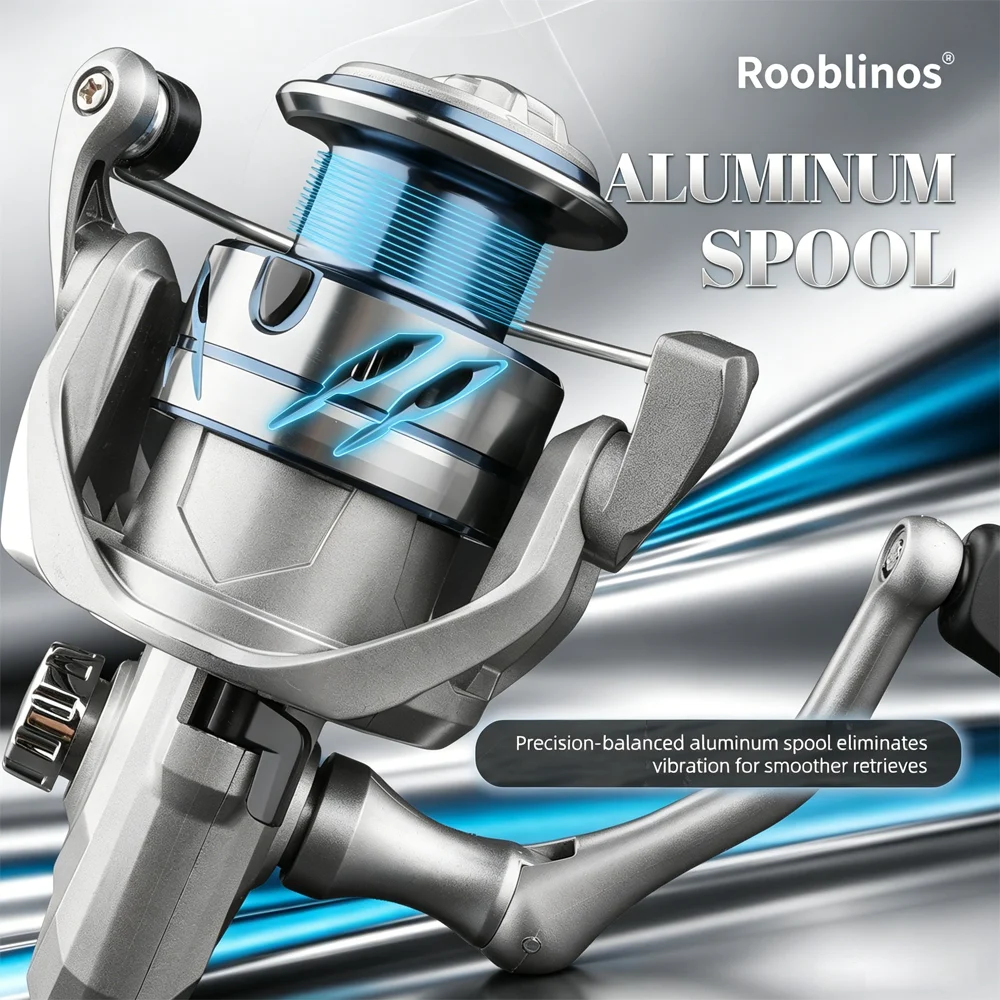 Carrete giratorio Rooblinos SD – Aluminio CNC para agua dulce y salada - imagen 2