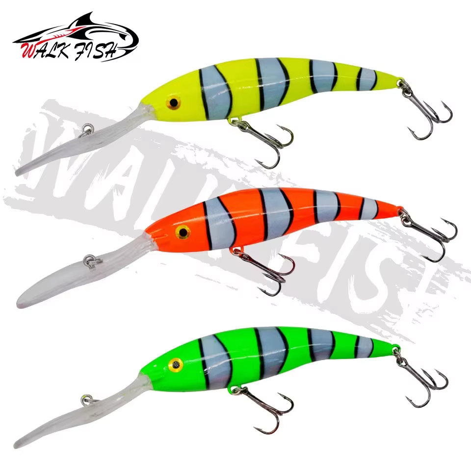 WALK FISH Wobbler Minnow de labio largo para lucio y lubina