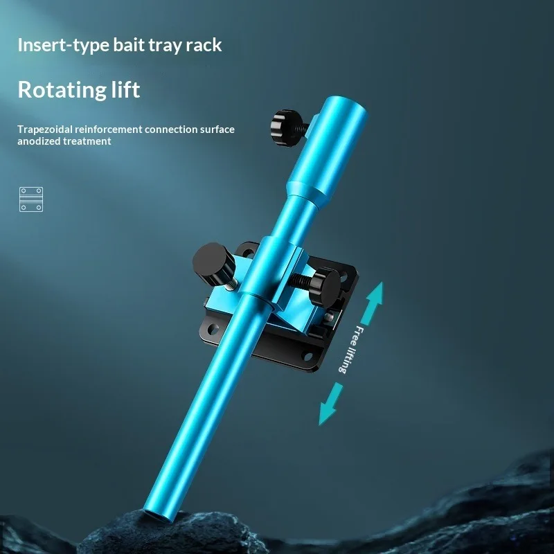 Accesorios aluminio para caja pesca – Torreta bandeja portacebos universal - imagen 5