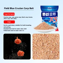 Masa de cebo Blue Crucian X5 para carpa al aire libre fácil de preparar