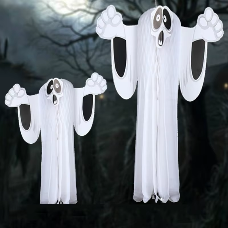 Colgante de Fantasma 3D para Halloween – Decoración Festiva de Terror - imagen 4