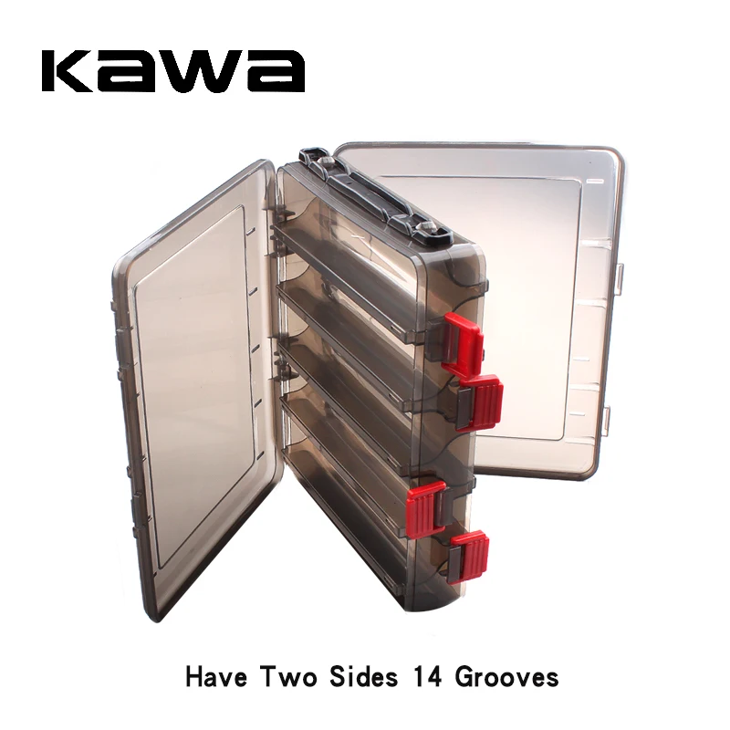 Caja de Pesca Kawa Doble Cara – 14 Compartimentos con Drenaje - imagen 4