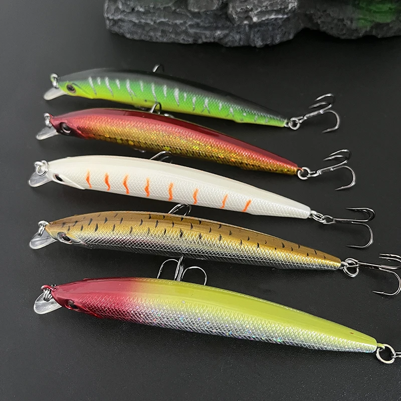 Señuelo Minnow hundimiento largo alcance con triples afilados - imagen 3