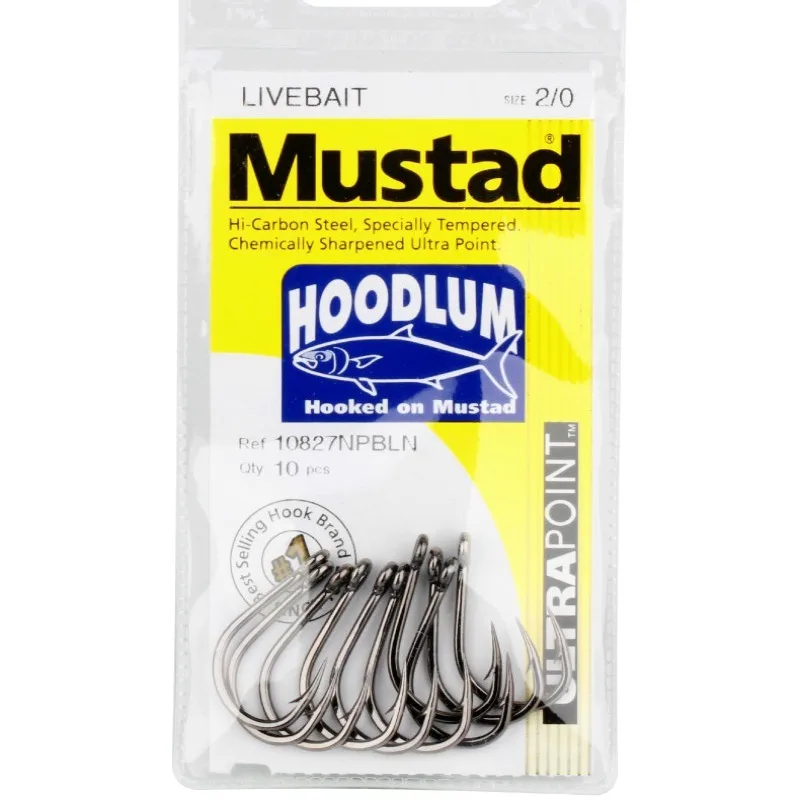 Anzuelos Mustad 10827NP-BN jig para cebo vivo en el mar
