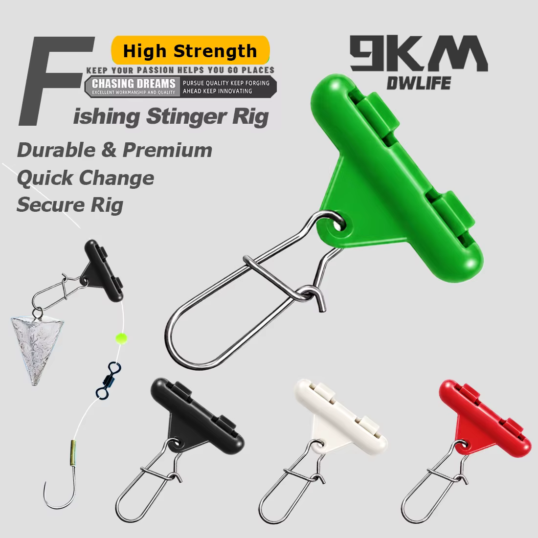 Deslizadores de Plomada 9KM Duo-Lock para Montaje de Bagre - imagen 4
