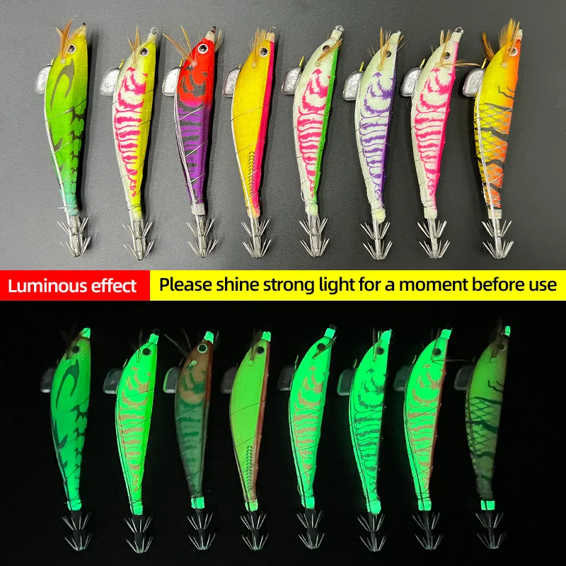 ShareShark señuelo de camarón hundimiento con alambre de acero luminoso - imagen 4