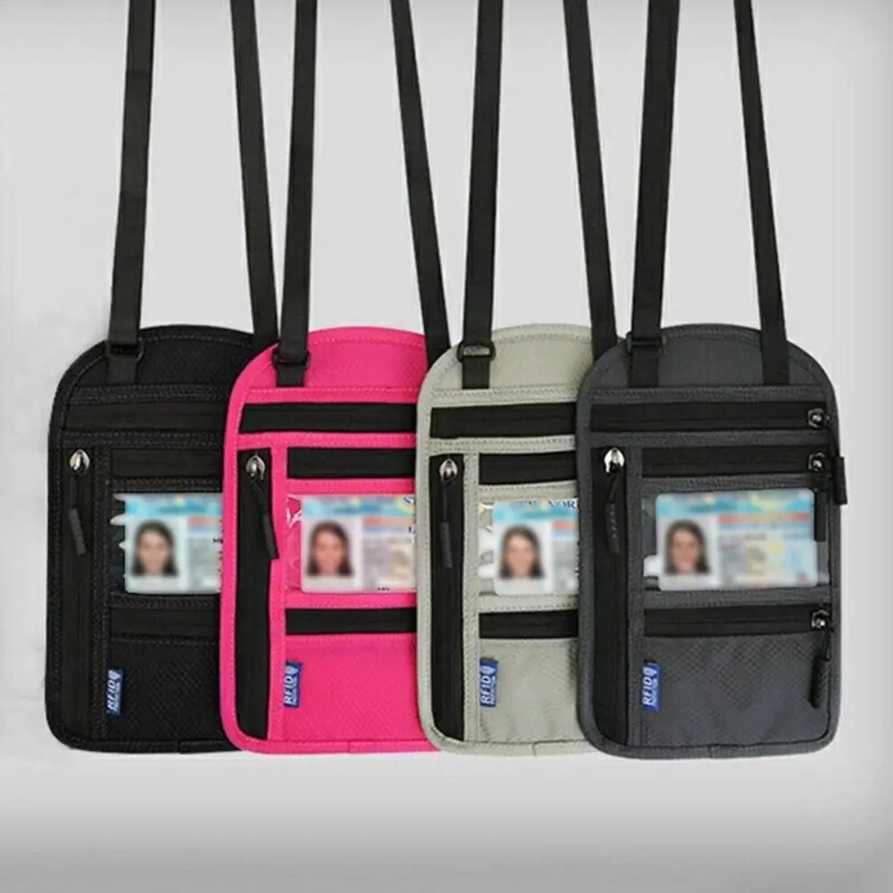 Funda pasaporte RFID de nailon con bloqueo antirrobo y correa ajustable - imagen 3