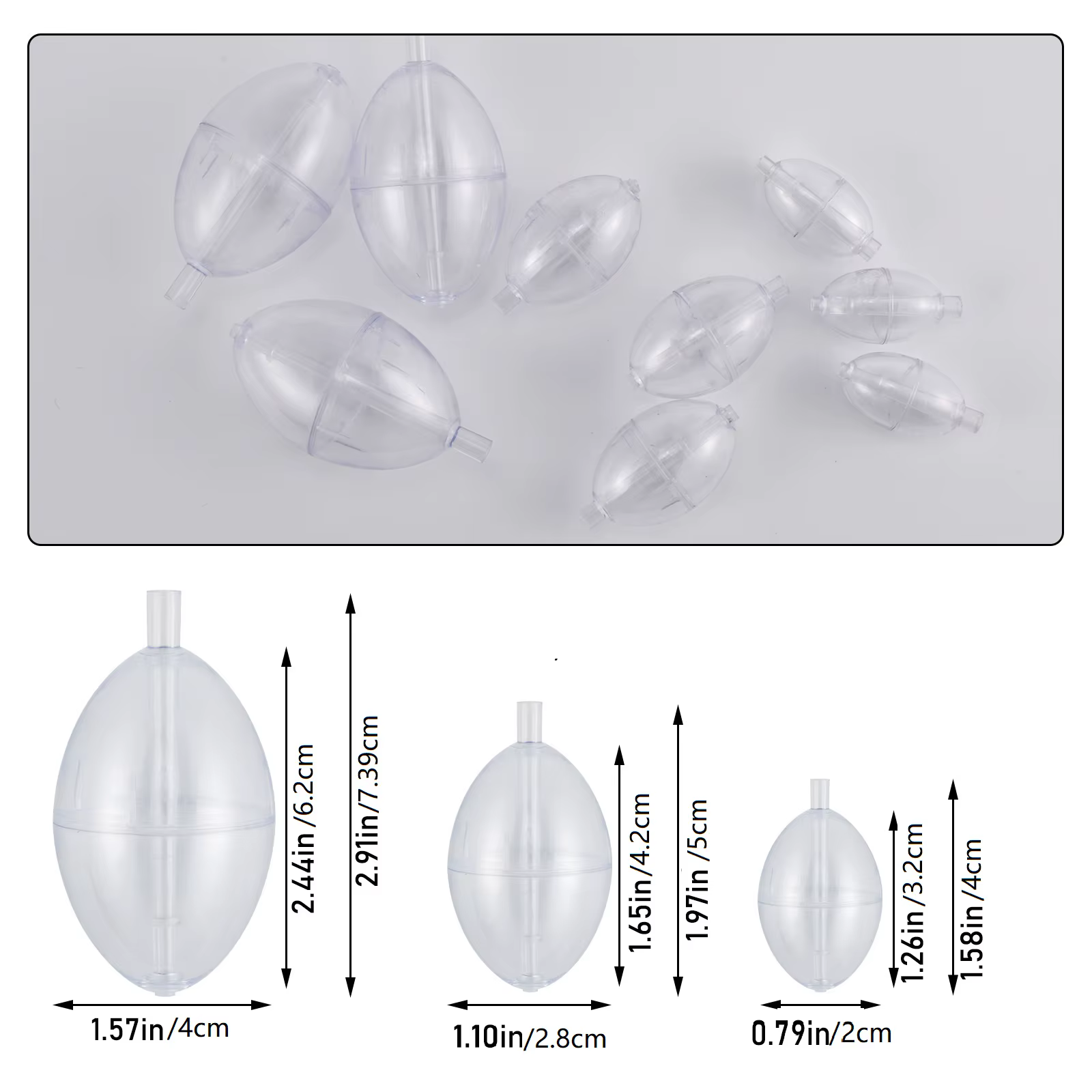 Boya flotante transparente de plástico PVC en dos tallas