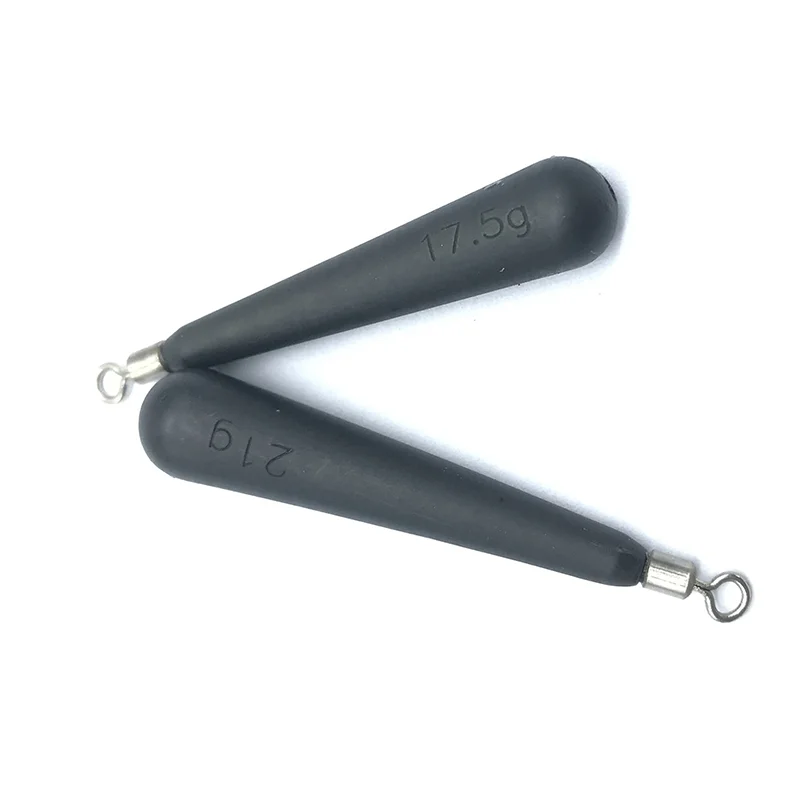 Plomos tungsteno negro para lubina: tiro caído flaco - imagen 2