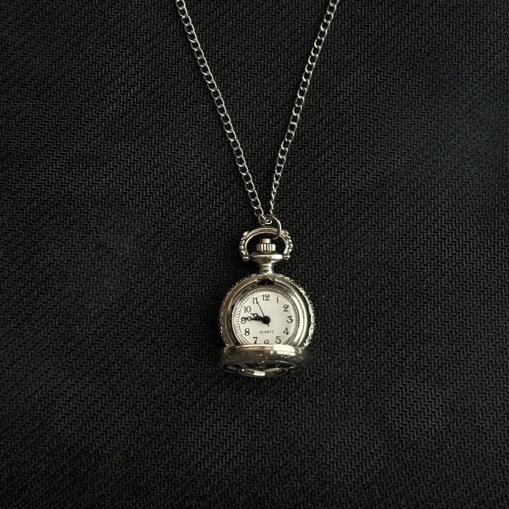 Reloj de bolsillo corazón hueco vintage steampunk para parejas - imagen 2