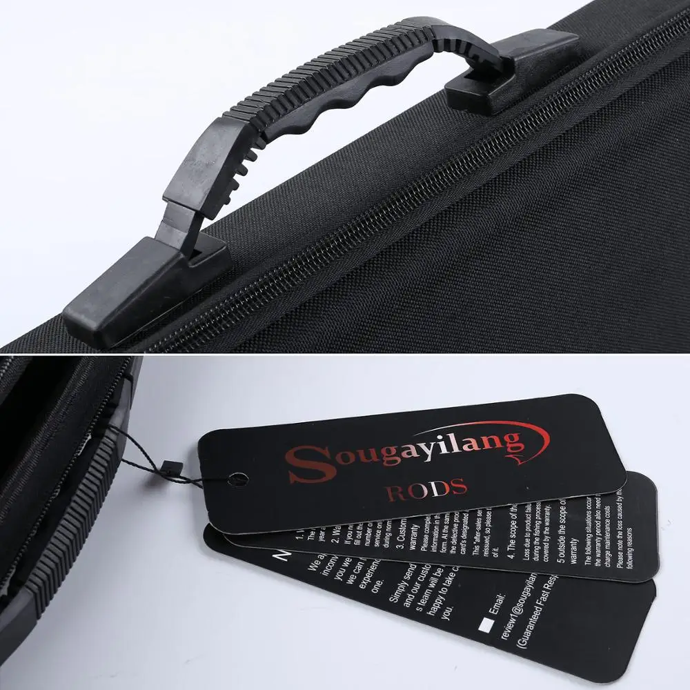 Sougayilang estuche rígido para cañas de pesca – bolsa transporte - imagen 3