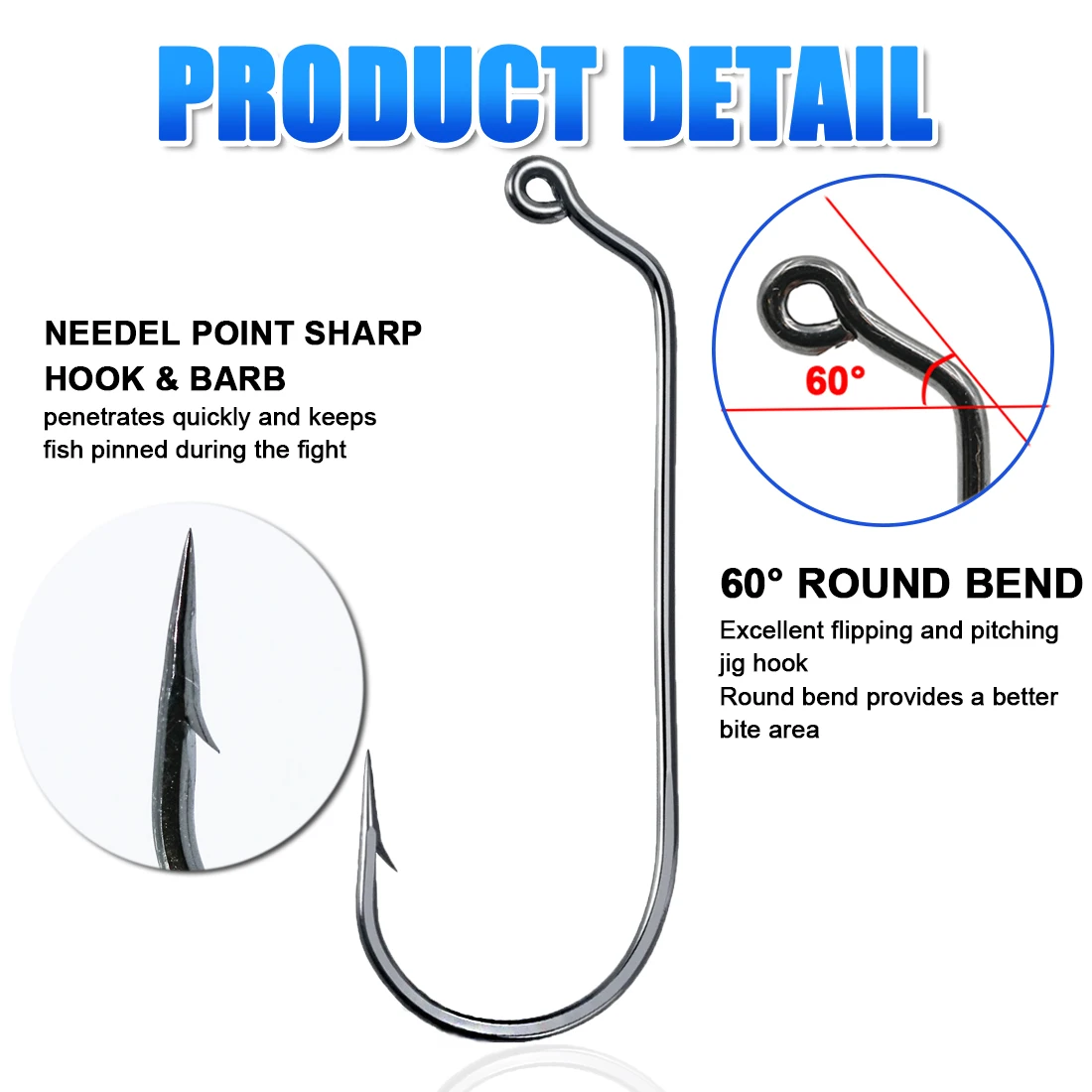 Anzuelo curvo Aberdeen FishTrip 60° – Para jig head - imagen 3