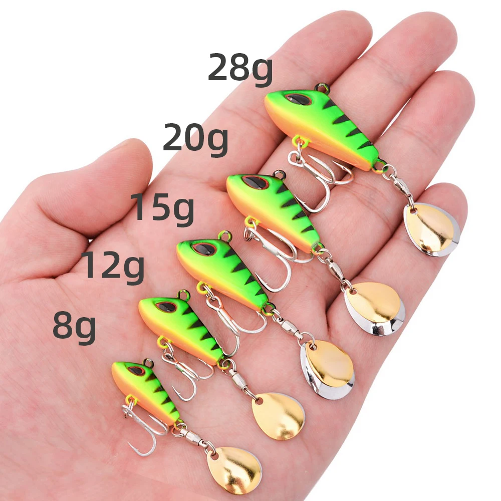Cebo vibrante metal doble giro – Trucha pesca invierno - imagen 4