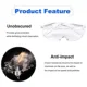 Gafas de seguridad anti-impacto con lentes transparentes PC antivaho