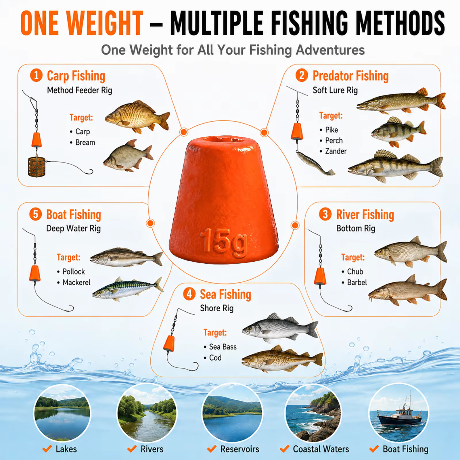 Plomada Trapezoidal FishTrip – Plomo antioxidante para surfcasting - imagen 4