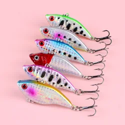 Señuelo vibratorio Swimbait con ojos 3D de plástico duro