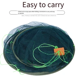 Trampa plegable para cangrejos con bolsa de cebo integrada