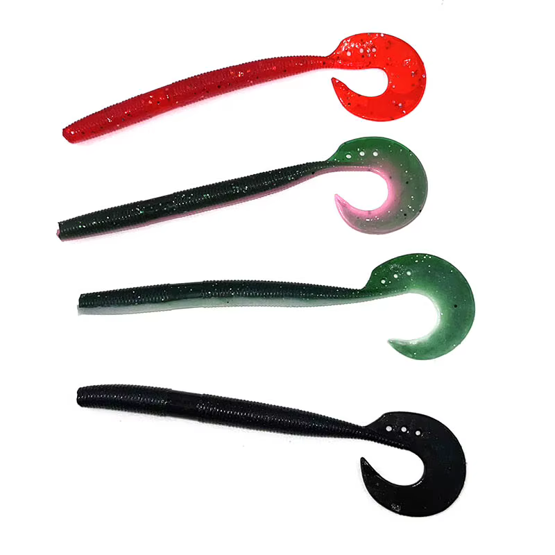Vinilo Cola Rizada Donglejian Spaghetti Worm – Señuelo pesca spinning - imagen 2