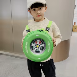 Mochila Infantil 3D Neumático con Ruedas y Protección Espinal