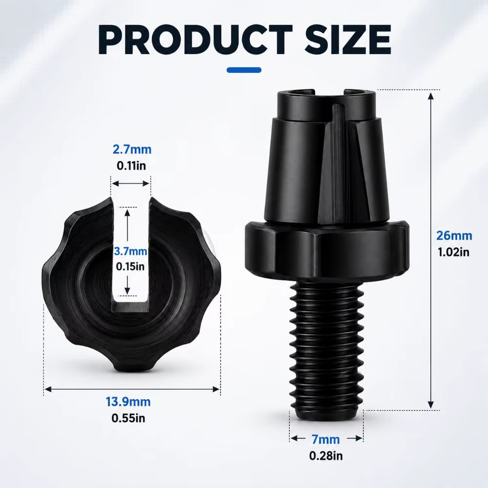Tornillos freno bicicleta M7 – Aluminio negro y plateado - imagen 5