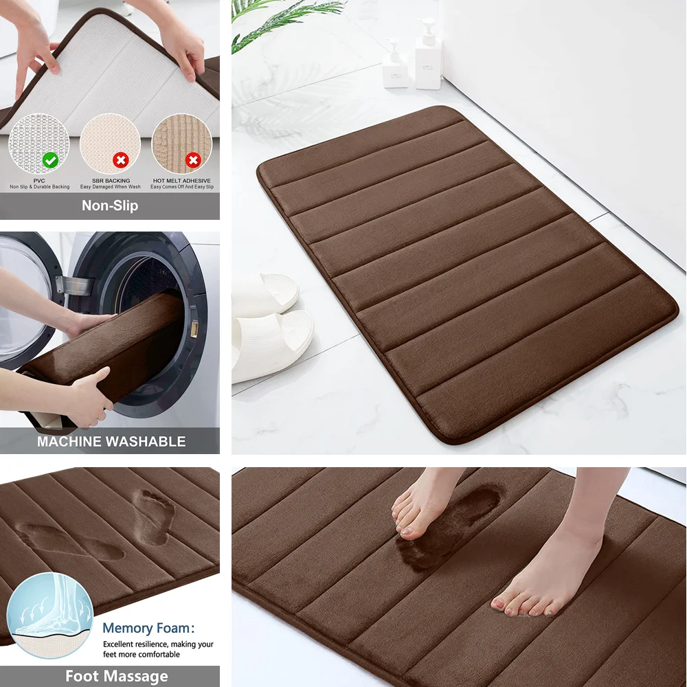 Alfombra de baño fácil de limpiar y mantener