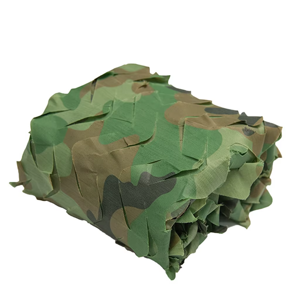 Detalle del patrón de camuflaje y textura de la malla