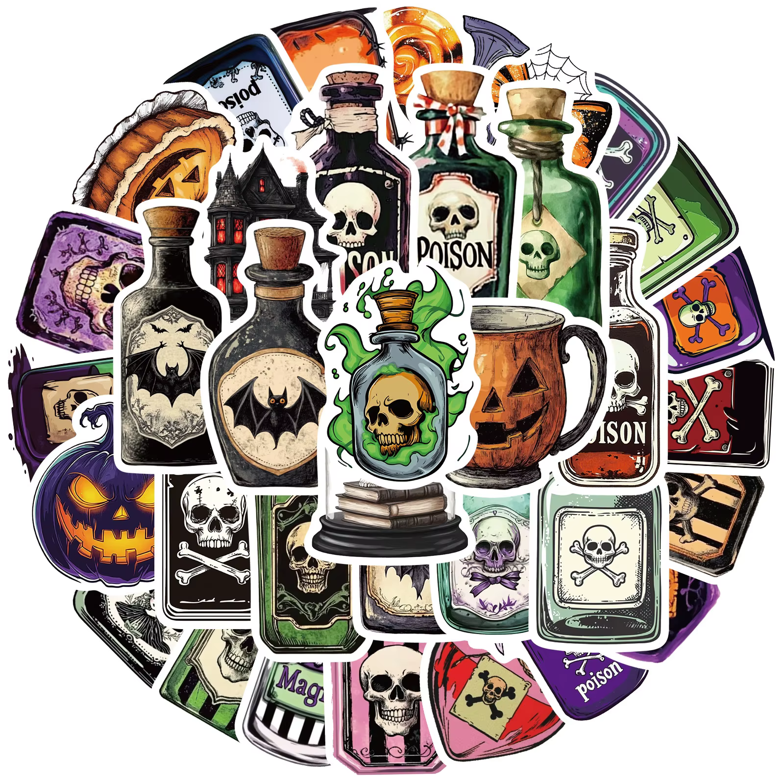 Pegatinas Halloween Poción Mágica Grafiti Impermeable Dibujos Animados - imagen 2