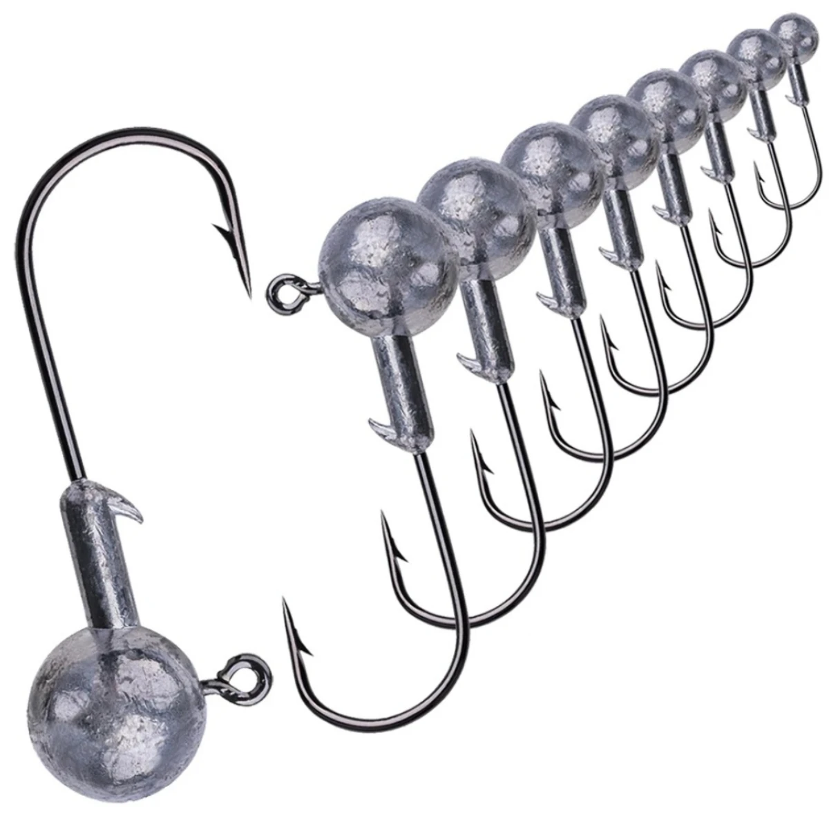 Anzuelos jig head con cabeza de plomo en diferentes pesos