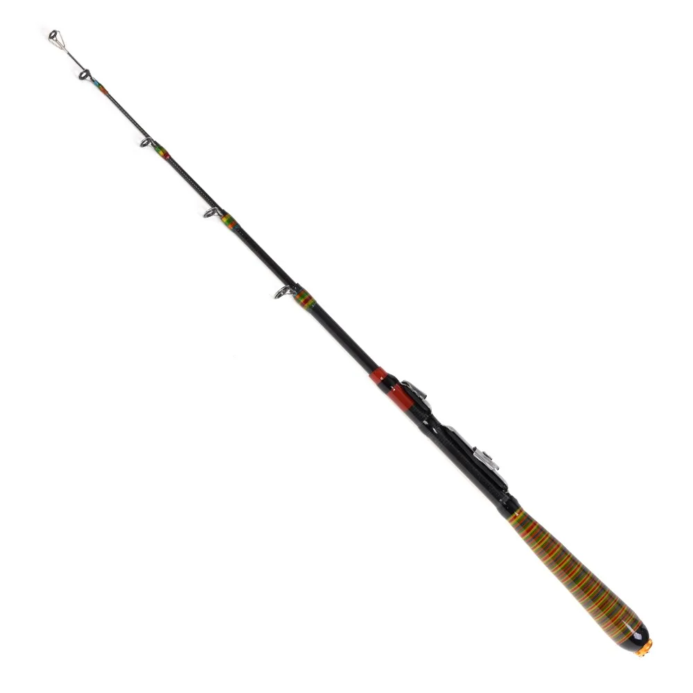 Caña telescópica fibra de carbono portátil para pesca en el mar