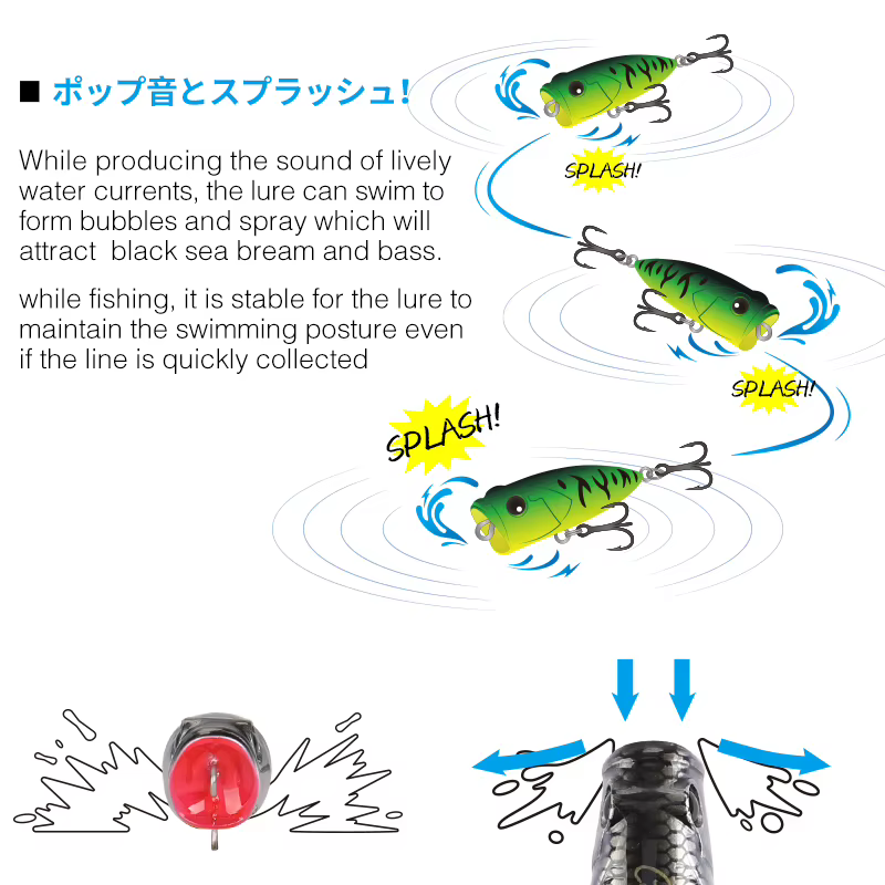 TSURINOYA Popper Dog Walk CATCHER 40F para lubina, superficie - imagen 5