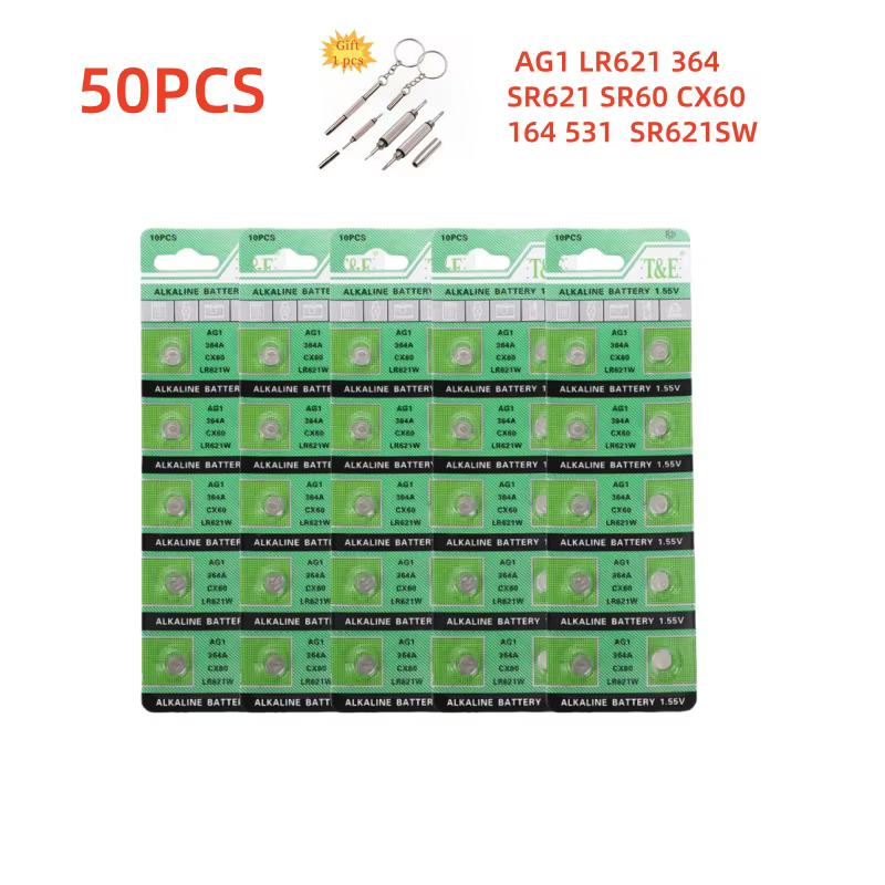 Pila botón AG1 LR621 1,5V alcalina compatible SR621 para reloj - imagen 4